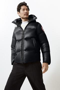 Chamarras Canada Goose Hombre México - Crofton Chaqueta De Plumas Negros BZ9654823